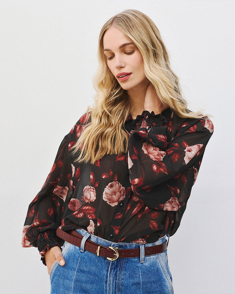 Translucent Floral Shirt - Access Fashion