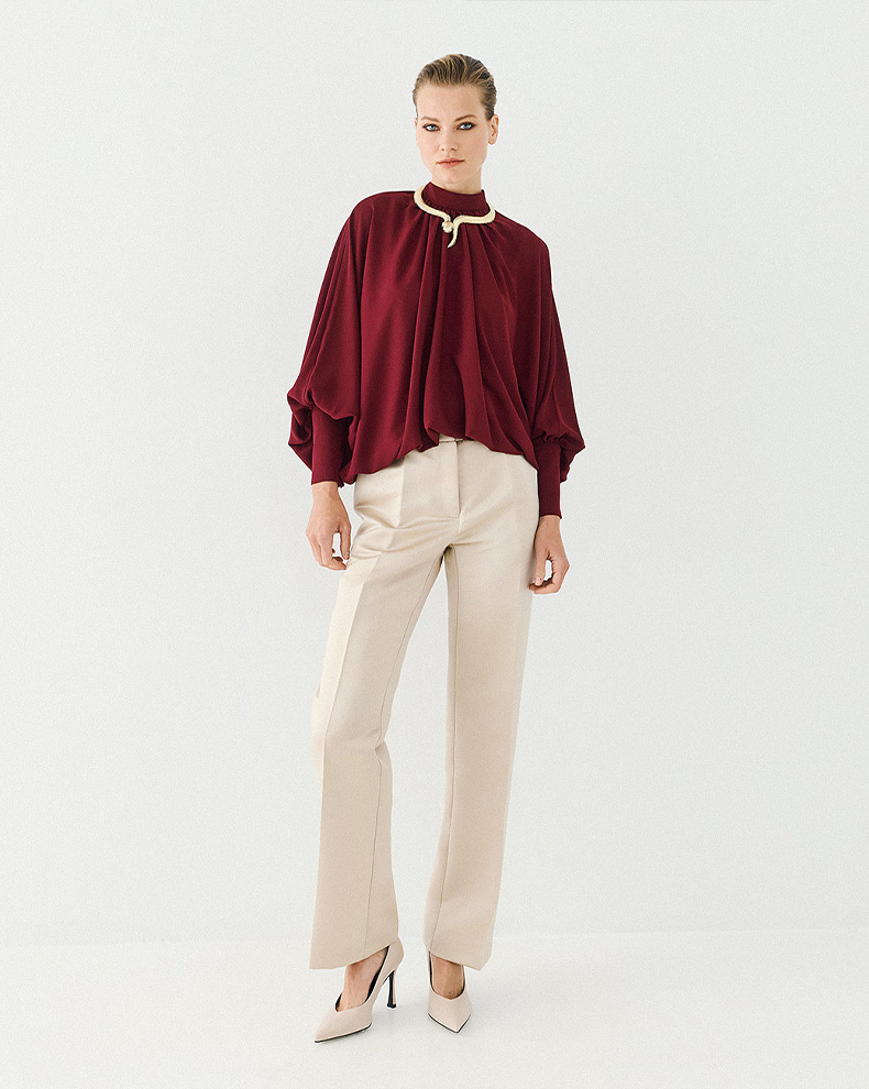 Sheer Balloon Blouse - Access Fashion