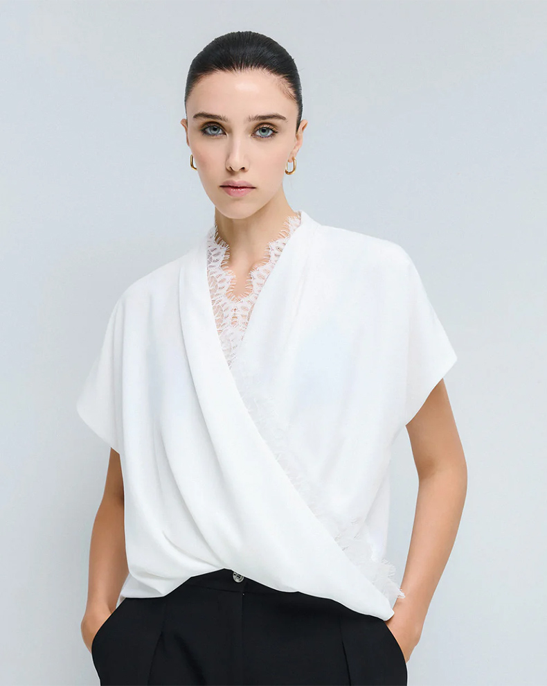 Τοπ κρουαζέ με δαντέλα