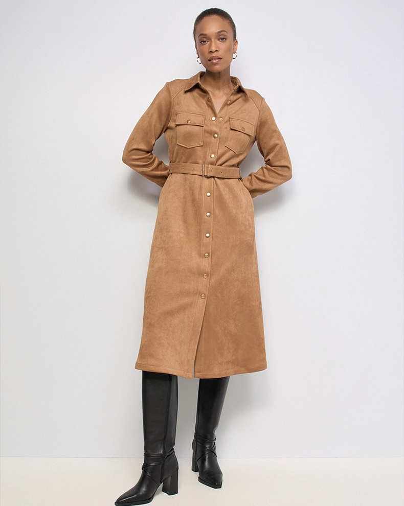 Suede Midi Dress - Salsa Jeans