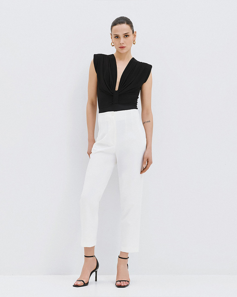 Bodysuit with knot and ruffles - Access Fashion
