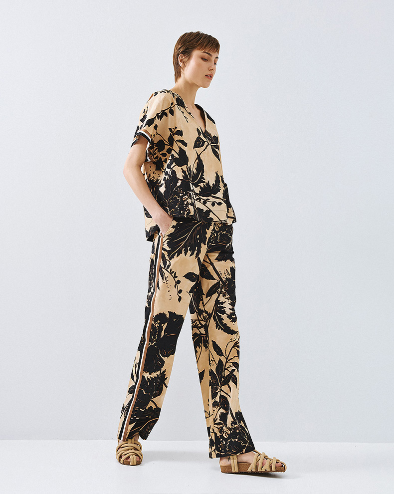 Short sleeved printed blouse - Access Fashion