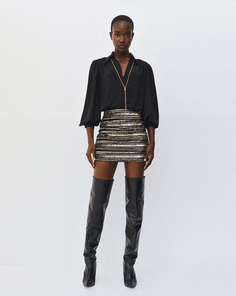Blouse With Decorative Chain - Access Fashion