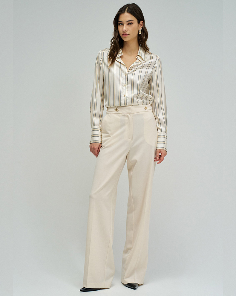TROUSERS IN FABRIC WITH STRAIGHT LEG - Salsa Jeans
