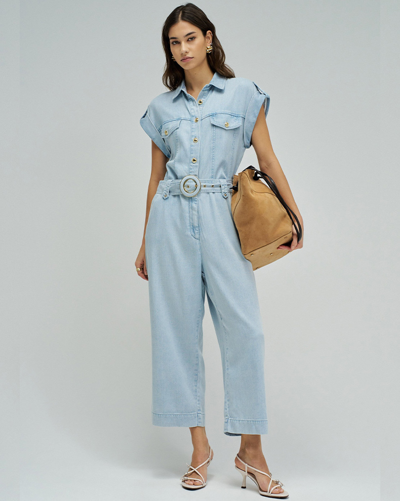 Light Denim Overalls - Salsa Jeans