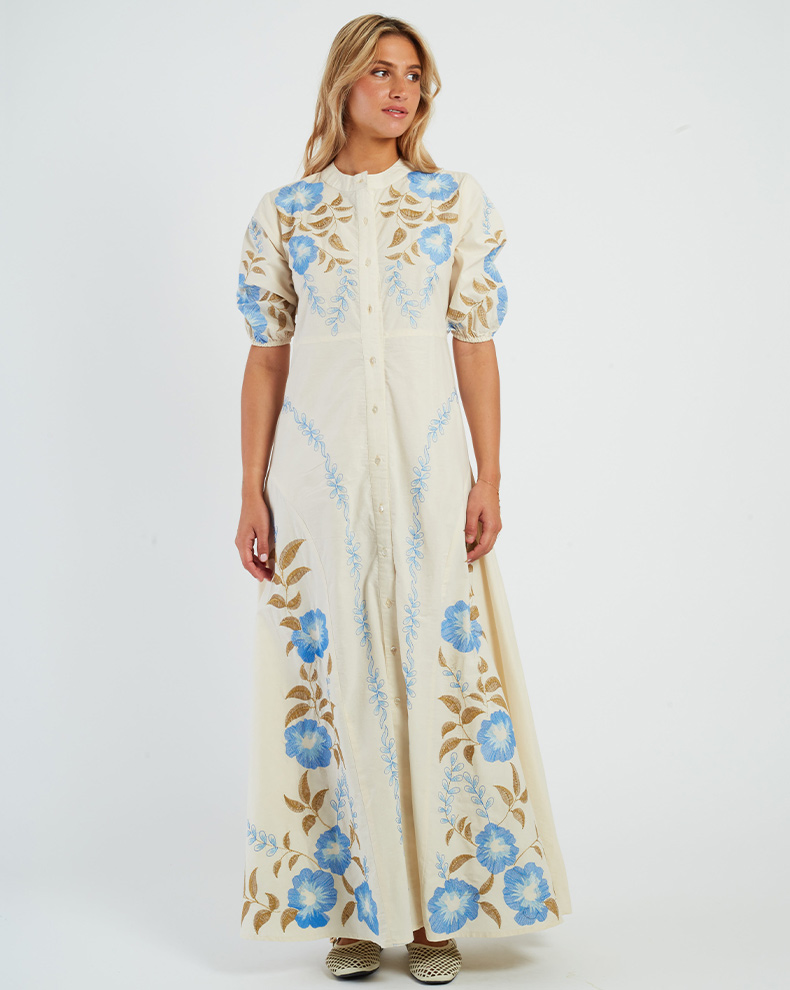 Long Embroidered Dress - Rene Derhy