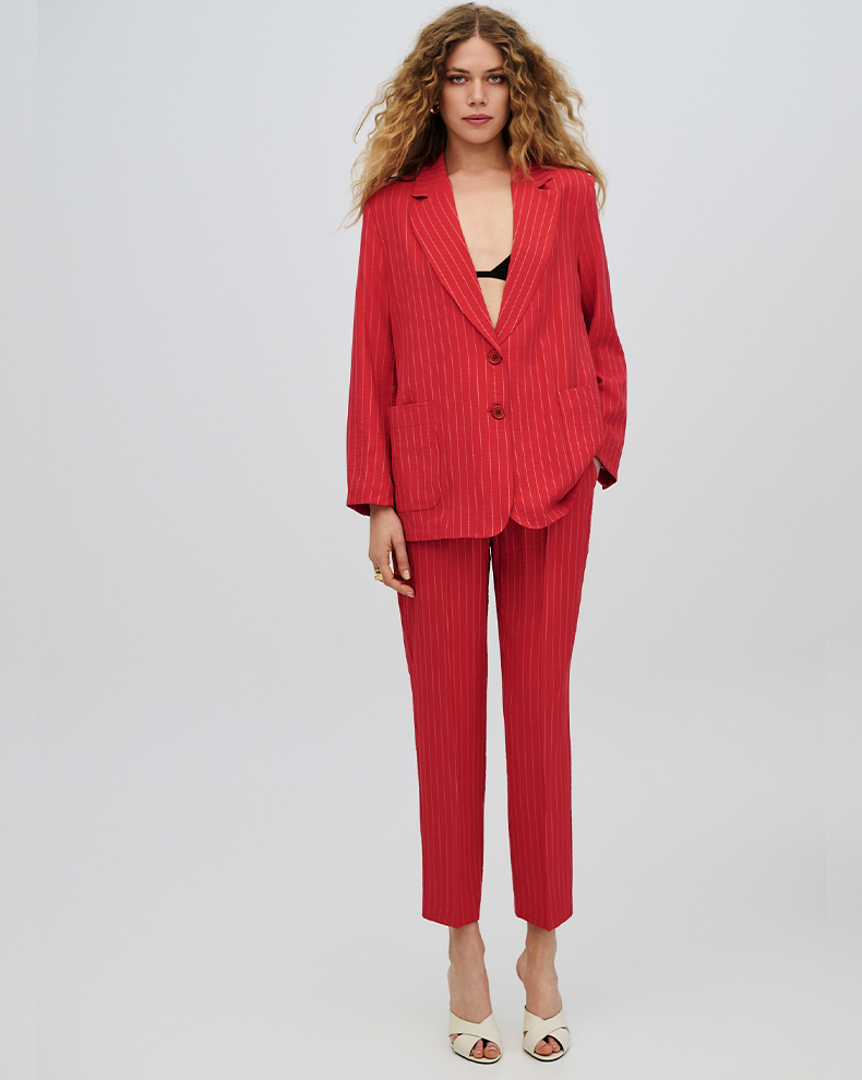 Striped Pants With Elastic - Access Fashion