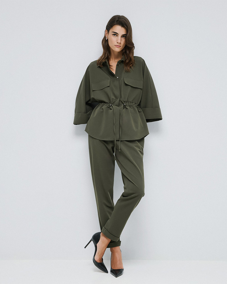 SHIRT WITH DRAWSTRING WAIST