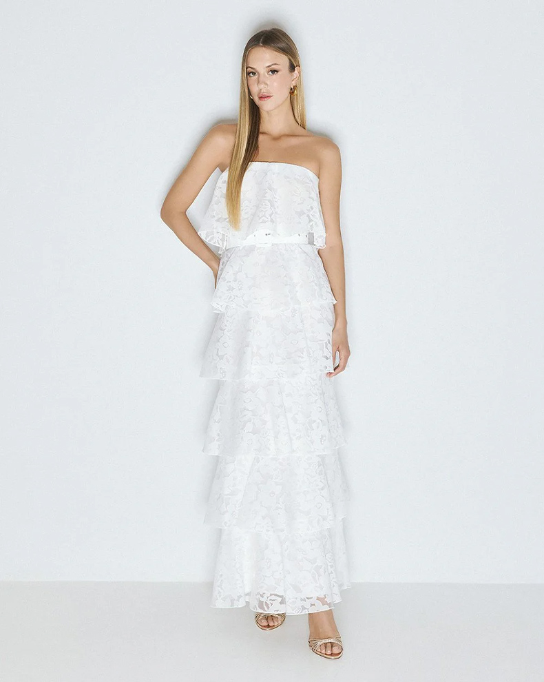 Maxi Dress With Ruffles - Access fashion