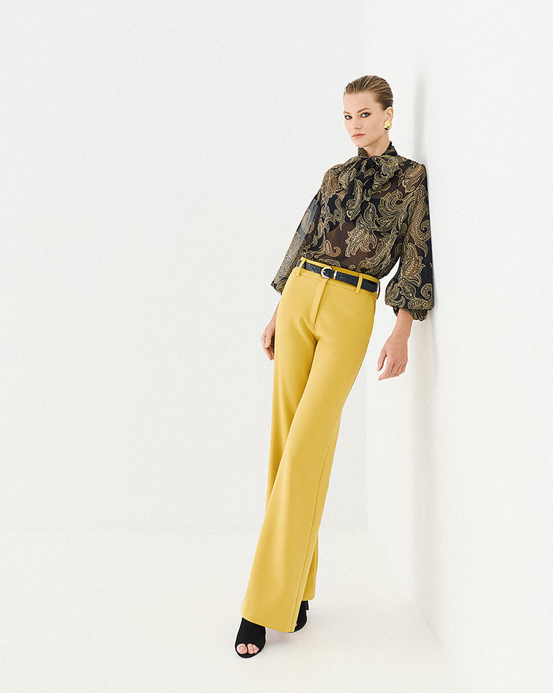 Printed Blouse With Tie At The Neck - Access Fashion