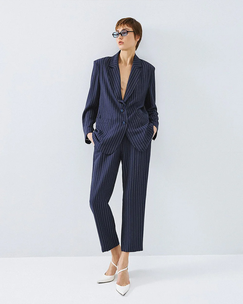 Striped Pants With Elastic - Access Fashion