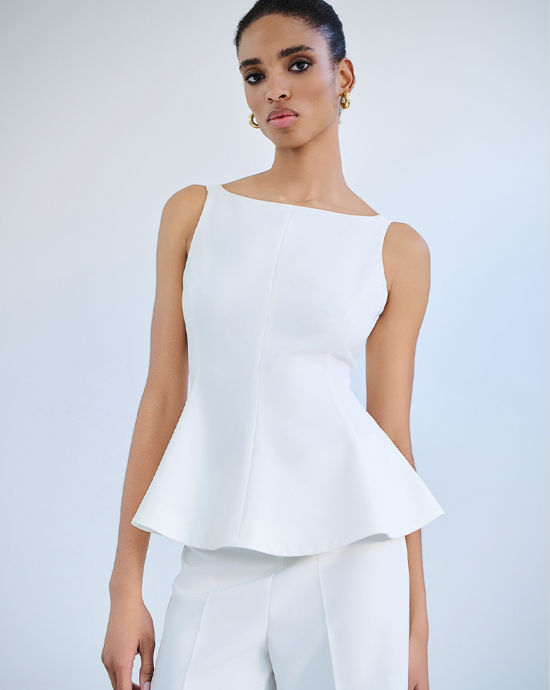 Mid-rise top with tie at the back - Access Fashion