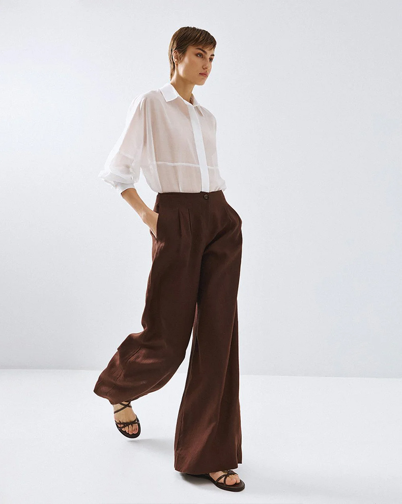 Long Shirt With Decorative Seams - Access Fashion