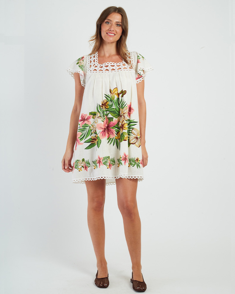 Printed Mini Dress - Rene Derhy