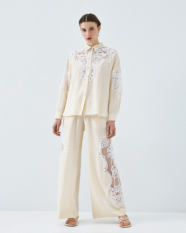 Shirt With Lace Details - Access Fashion