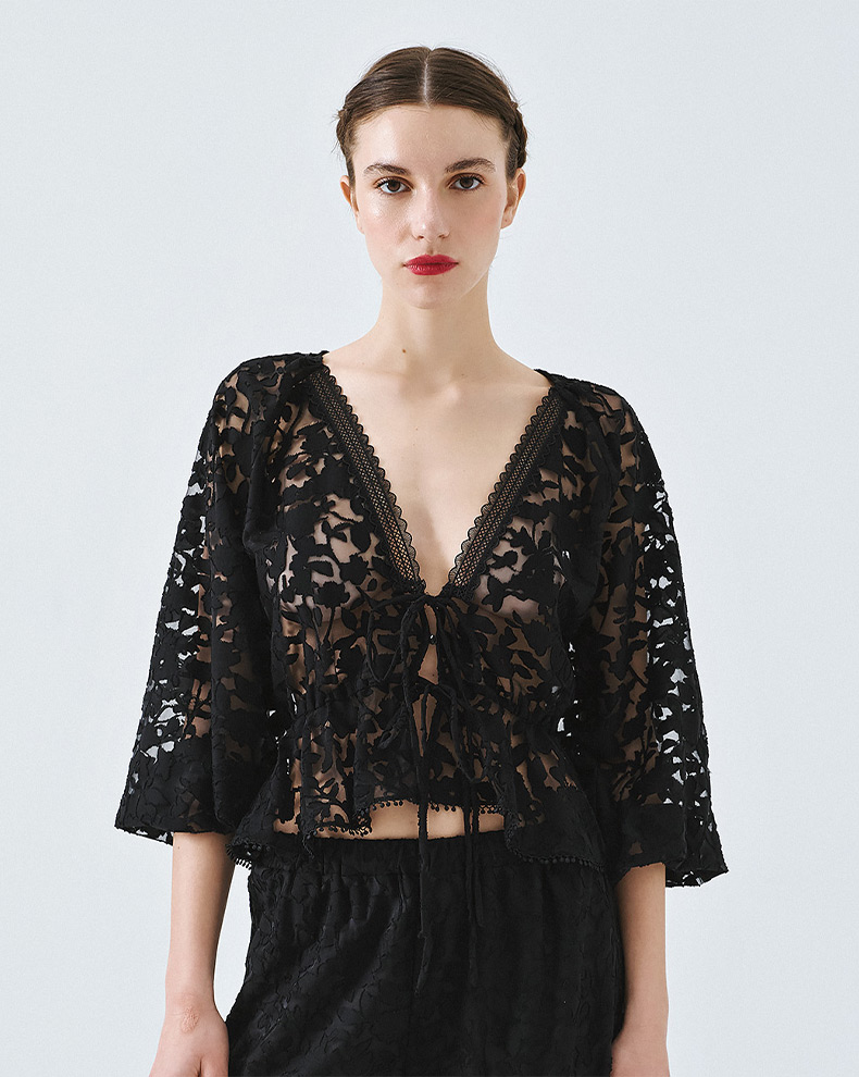 Blouse With Ties - Access Fashion