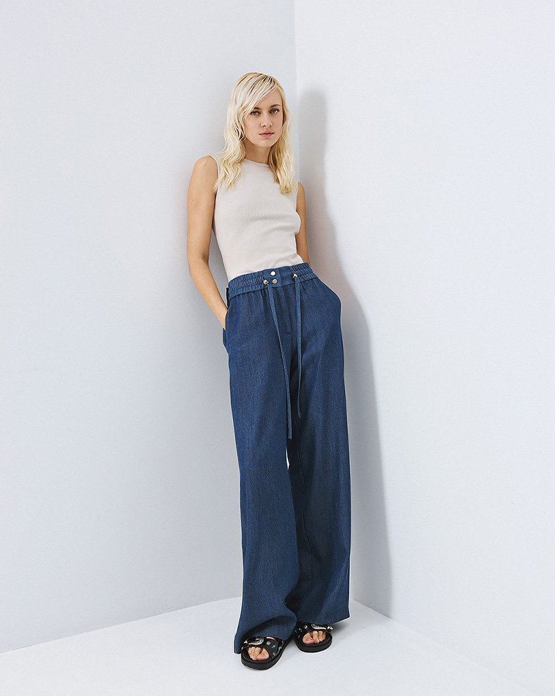Denim-look trousers - Access Fashion