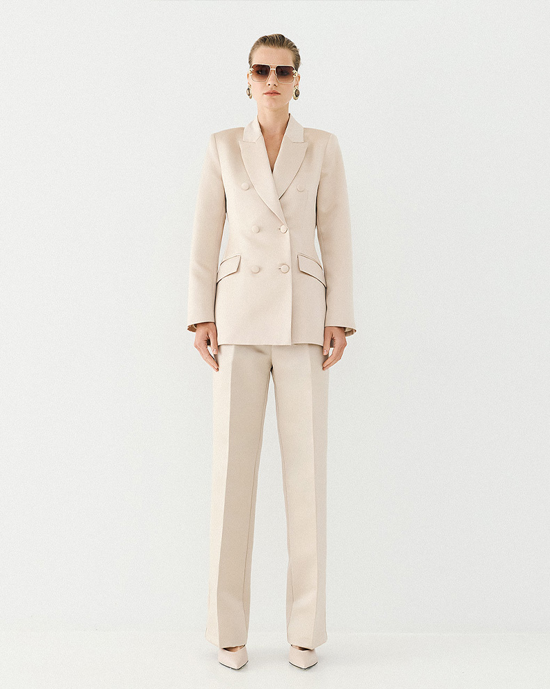 Straight Trousers With a Shiny Look - Access Fashion