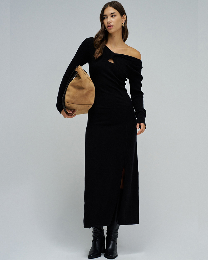 MIDI DRESS WITH TWISTED DETAIL - Salsa Jeans