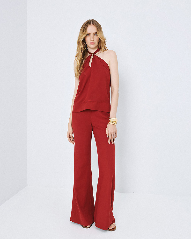 Halter top with metallic detail - Access Fashion