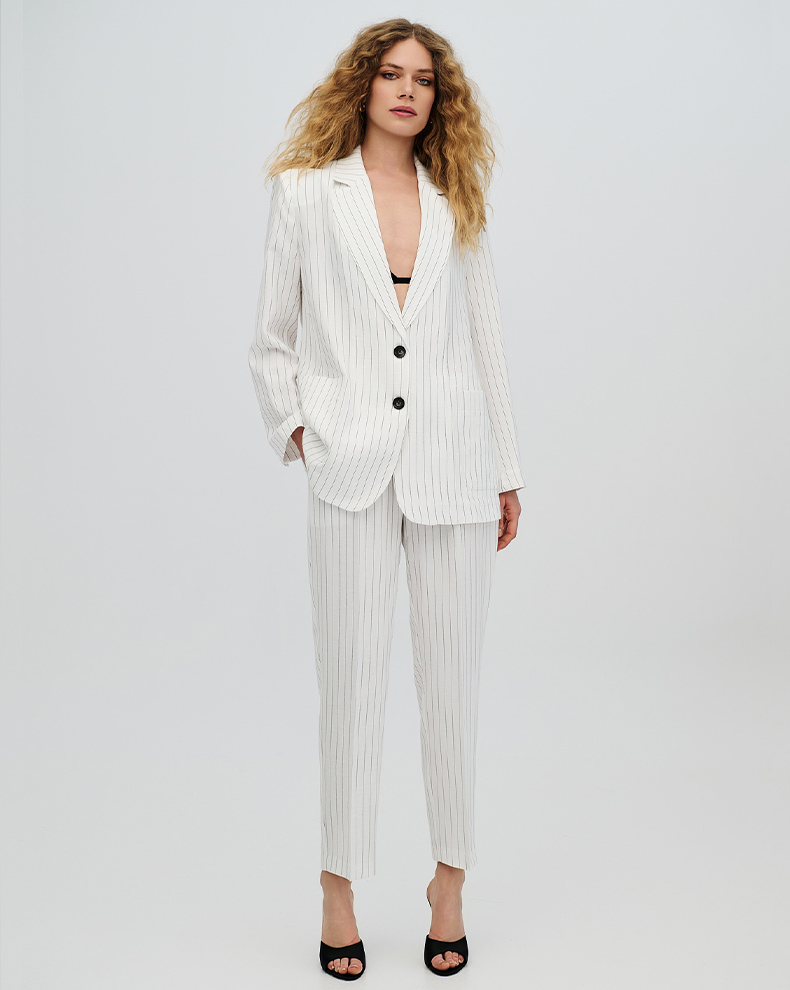 Striped Pants With Elastic - Access Fashion