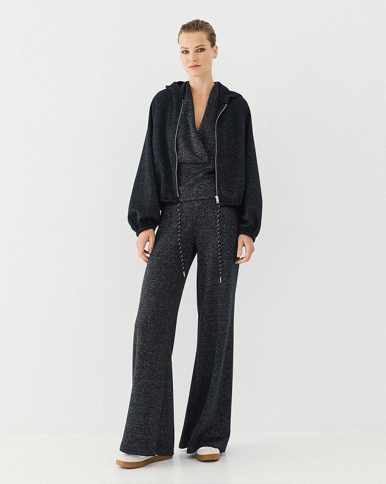 Lurex Knit Bomber Jacket - Access Fashion