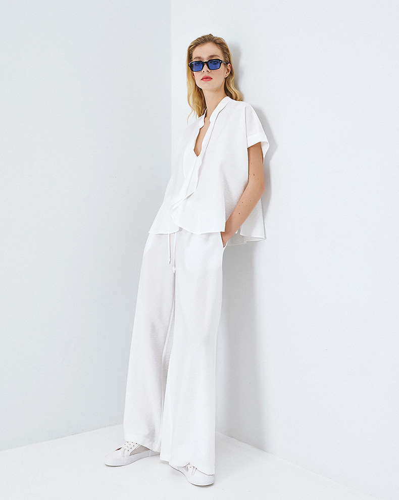 Trousers With Wrinkled Look - Access Fashion