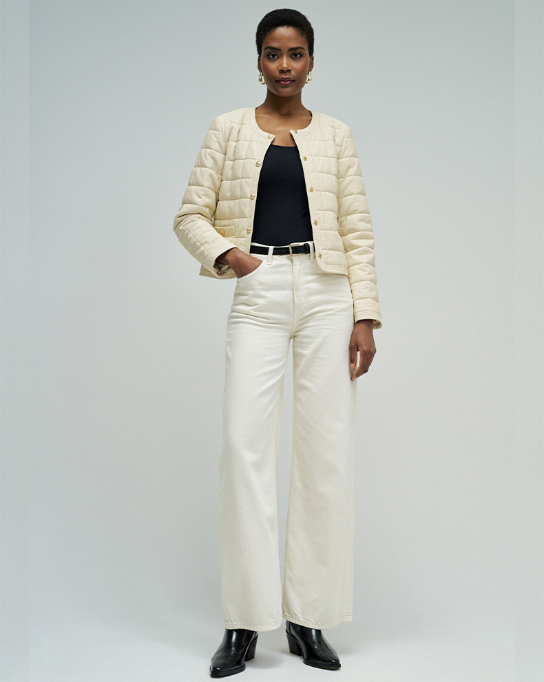 PADDED JACKET LEATHER EFFECT - Salsa Jeans