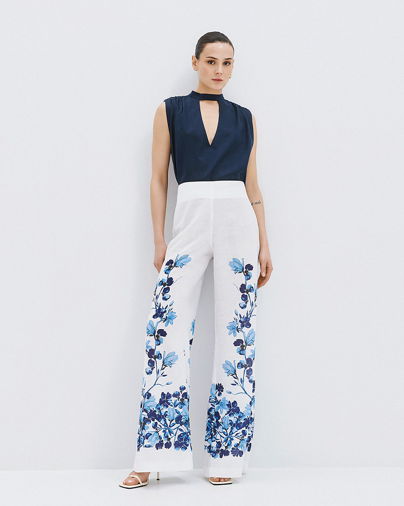 Floral Patterned Trousers - Access Fashion