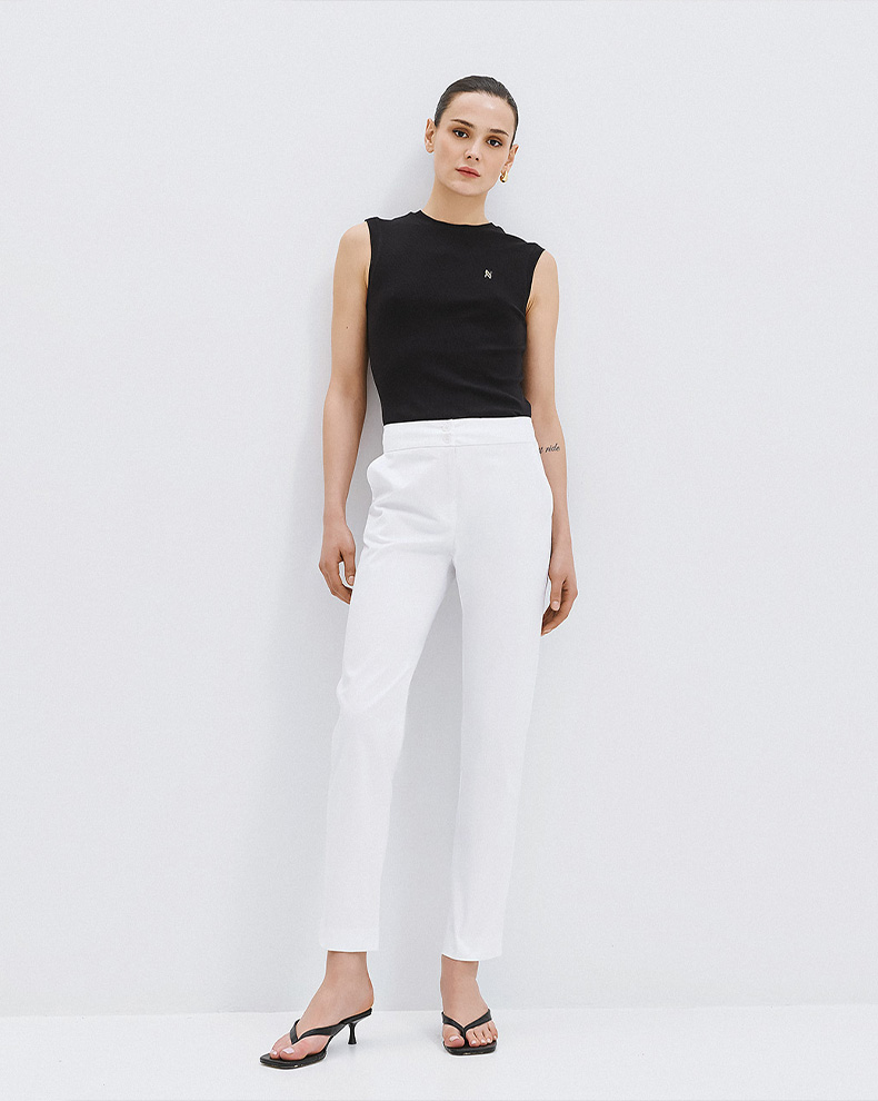 Straight pants with heart - Access Fashion