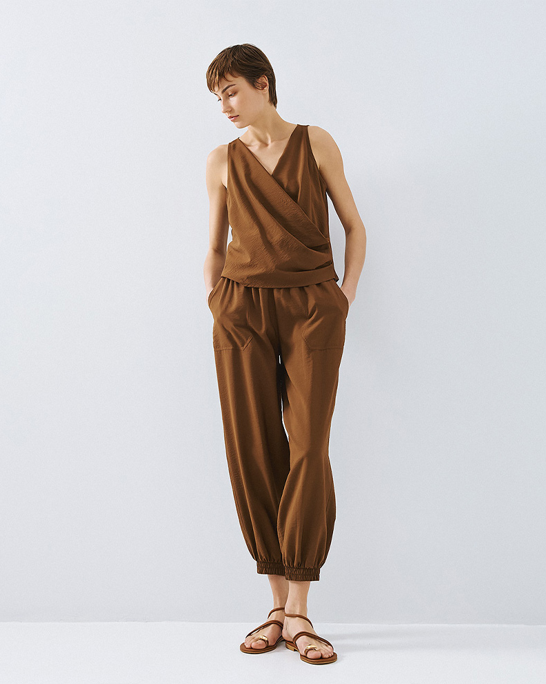 Sleeveless Wrap Blouse - Access Fashion