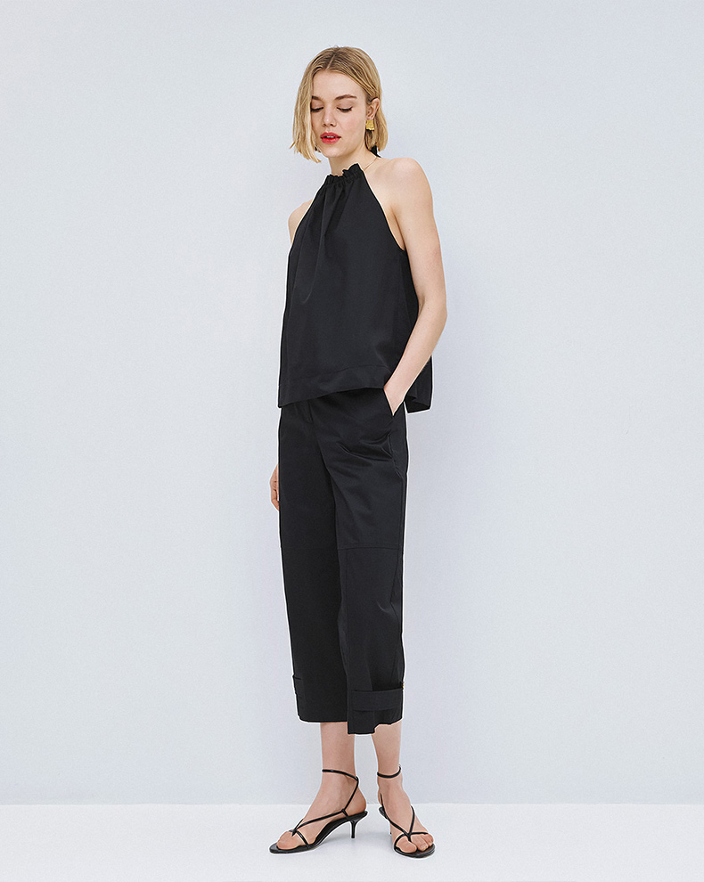 Halter Top With Metallic Detail - Access Fashion