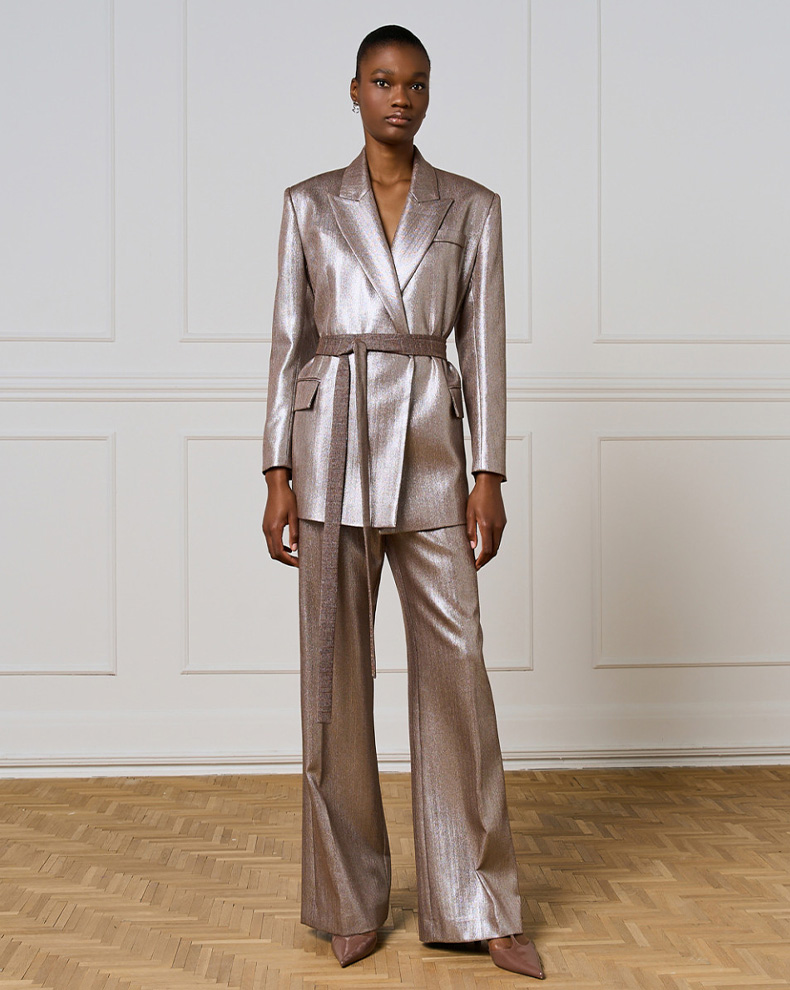 LONG METALLIC EFFECT BLAZER