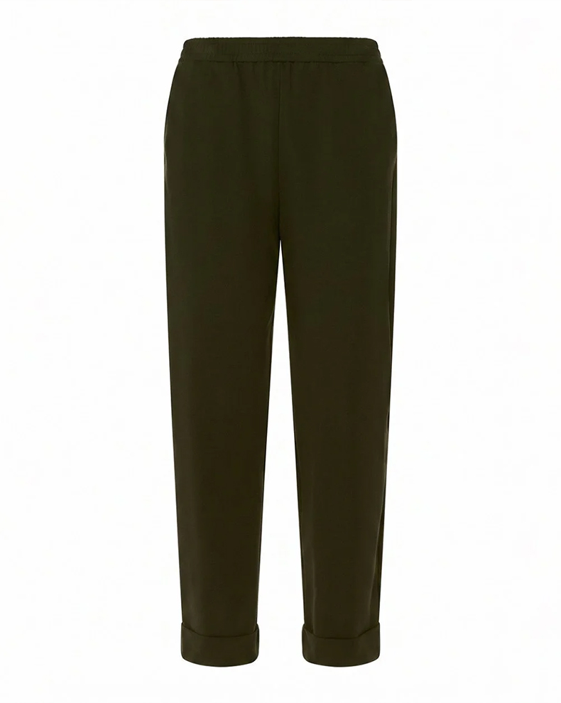 Pants With Elastic Waistband And Cuffs - Access Fashion