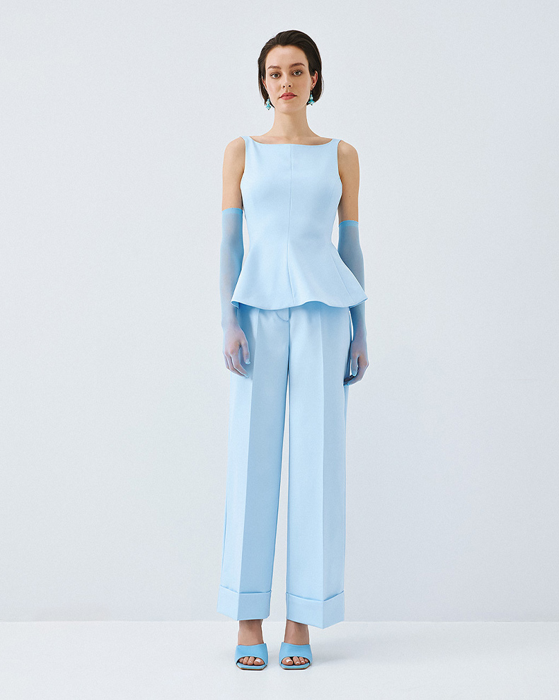 Mid-rise top with tie at the back - Access Fashion