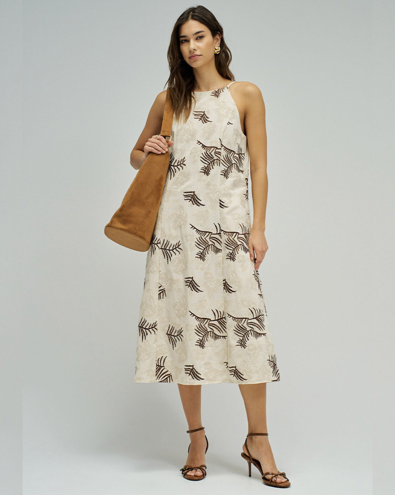 MIDI DRESS WITH EMBROIDERIES - Salsa Jeans