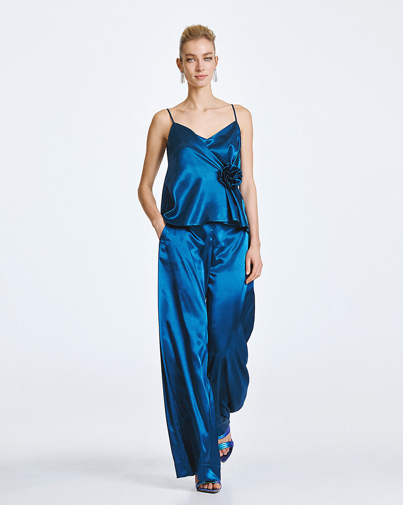 Wide leg satin trousers - Access Fashion