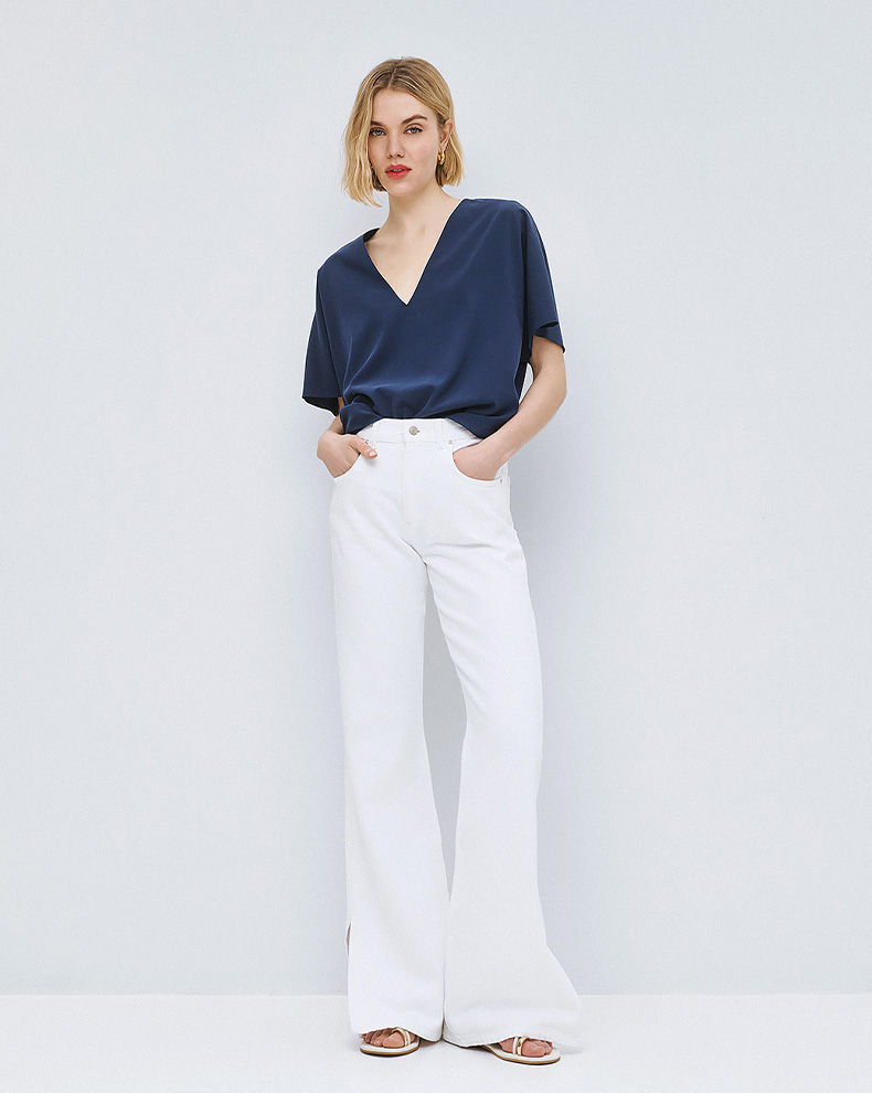 Blouse with V - Access Fashion
