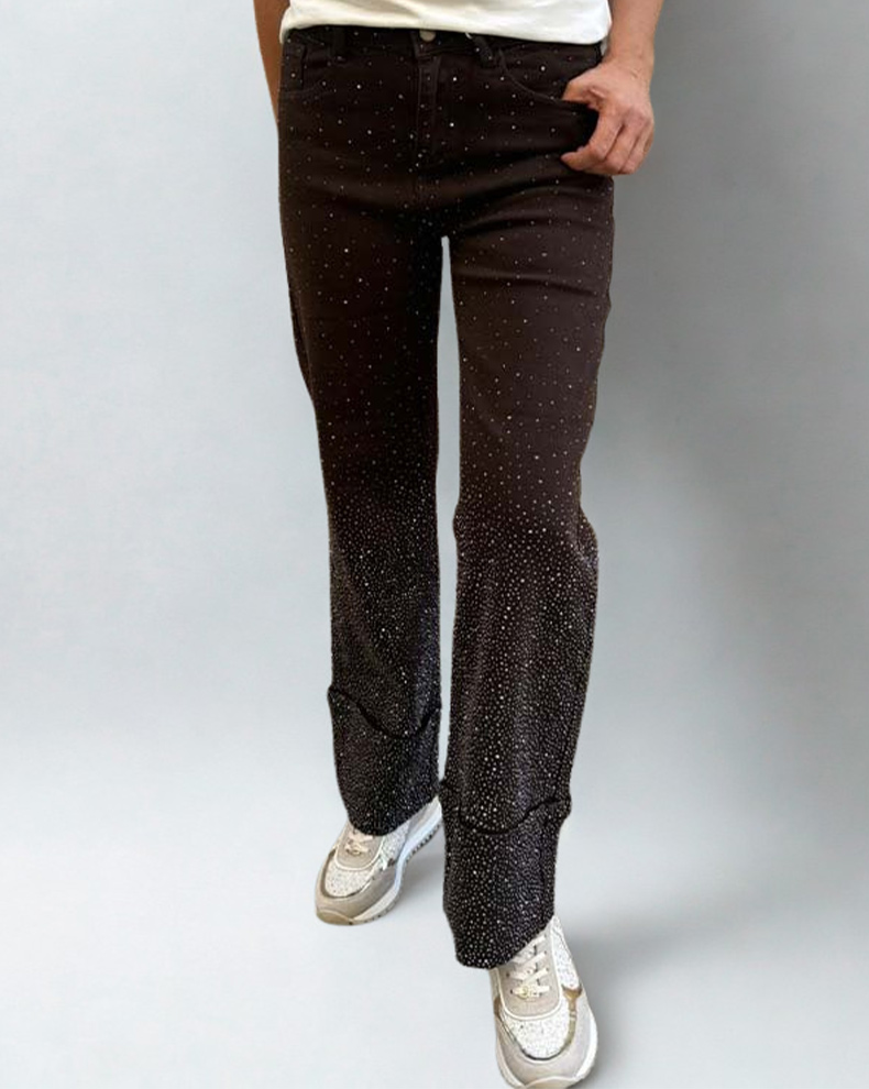 TROUSERS JEANS BROWN