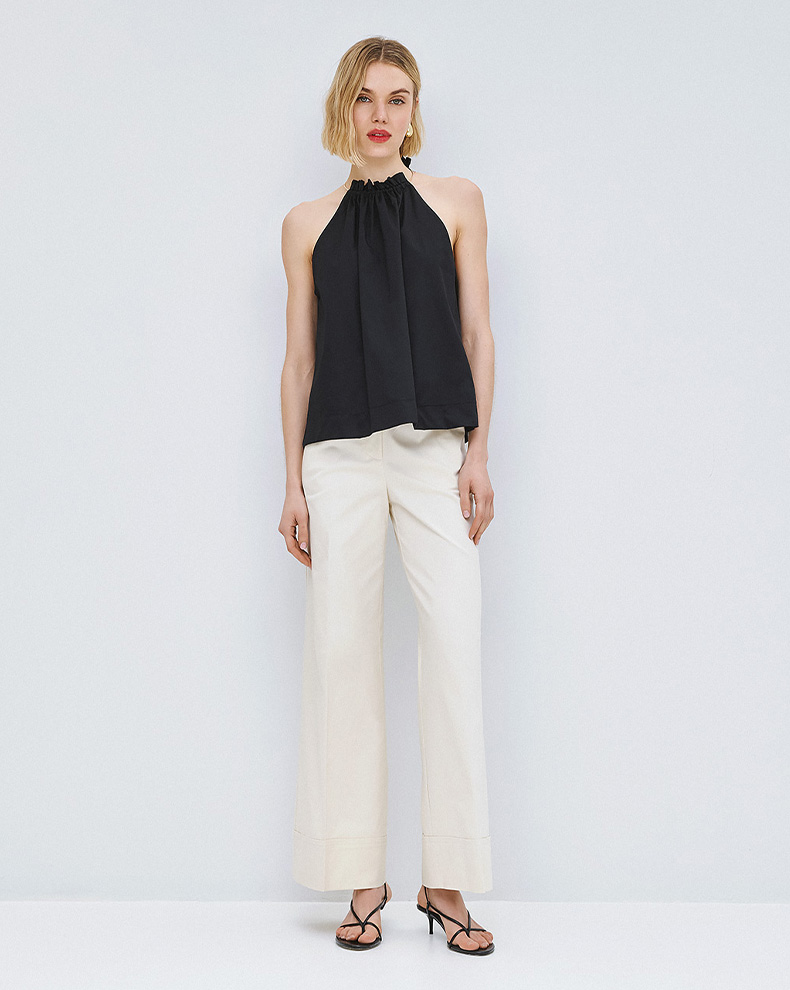 Trousers with lapels and elastic - Access Fashion