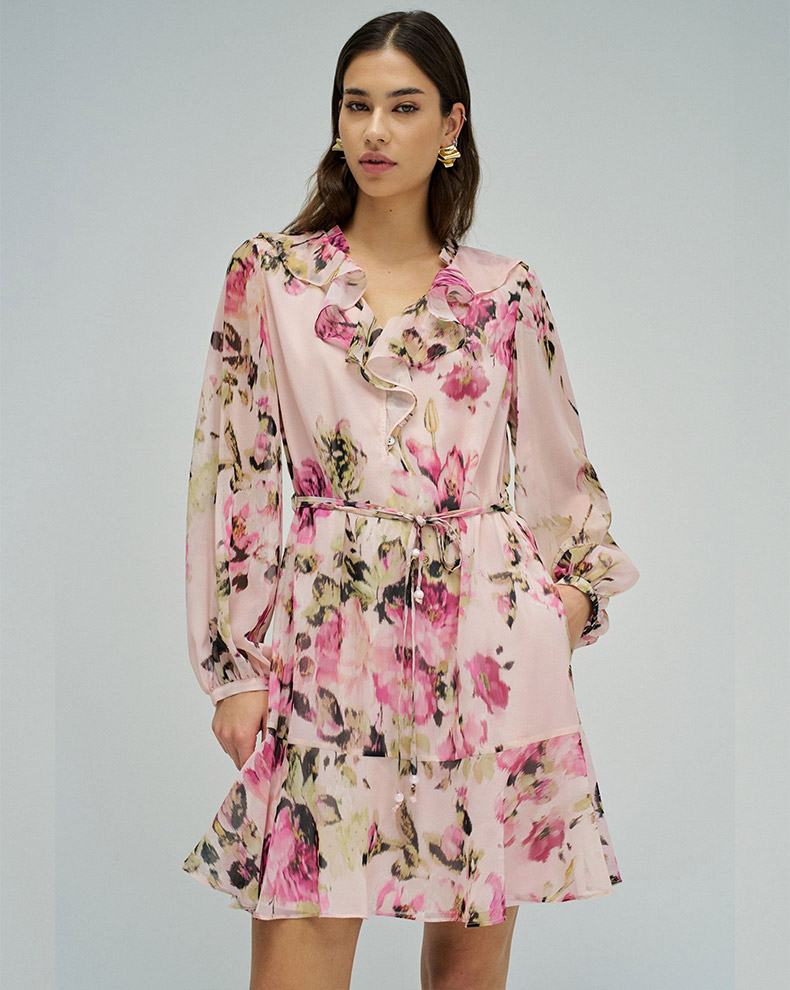 DRESS WITH FLORAL PATTERN - Salsa Jeans