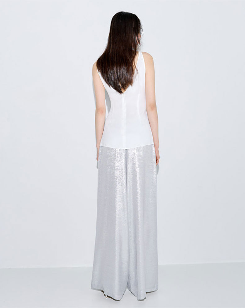 METALLIC EFFECT PANTS
