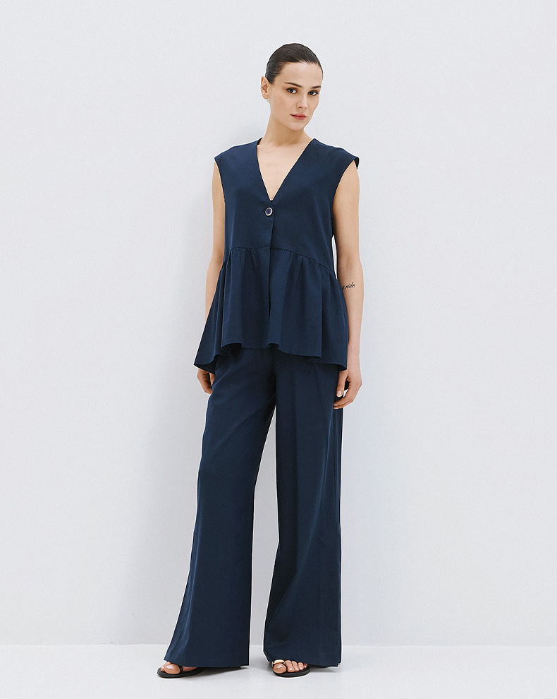Trousers with openings and elastic - Access Fashion