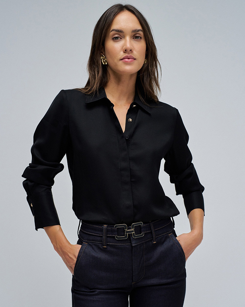 Basic shirt with gold buttons - Salsa Jeans