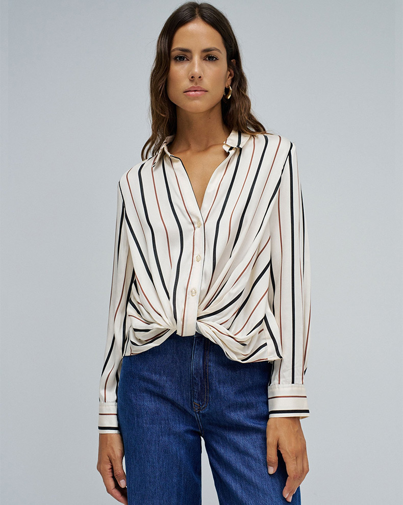 SATIN WRAP BLOUSE