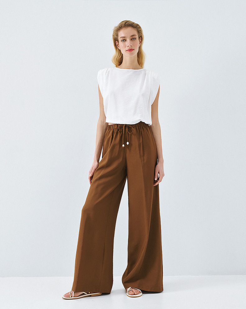 Trousers With Wrinkled Look - Access Fashion