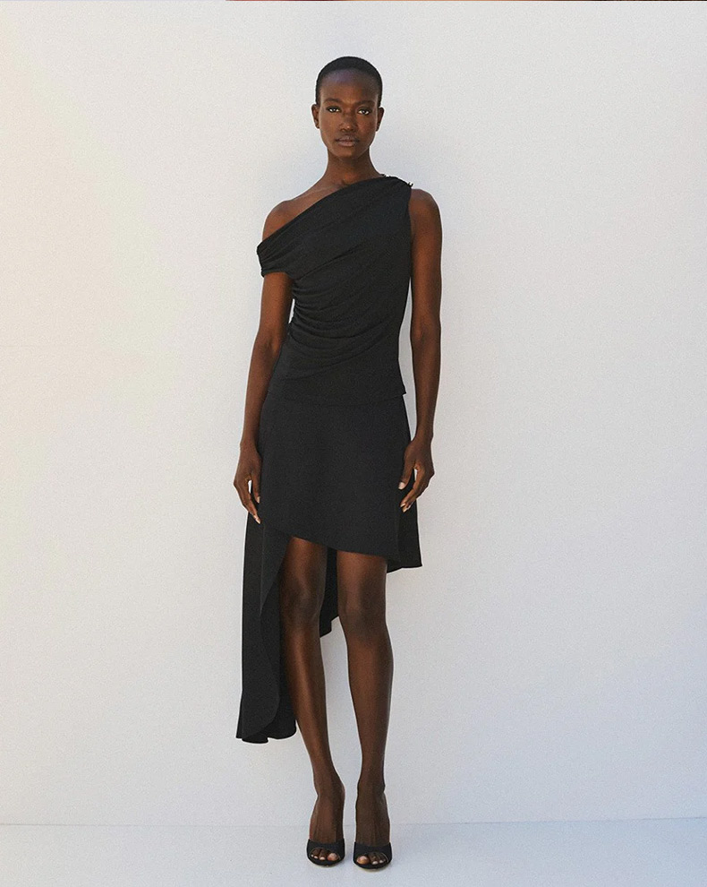 Top With Ruffles And Metallic Detail - Access Fashion