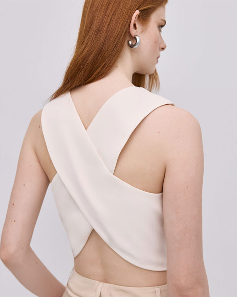 VEST WITH CROSSOVER BACK