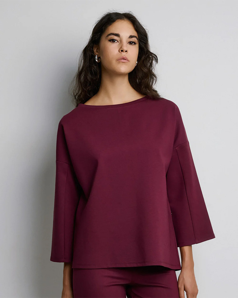 Blouse with a boat neckline - Access Fashion