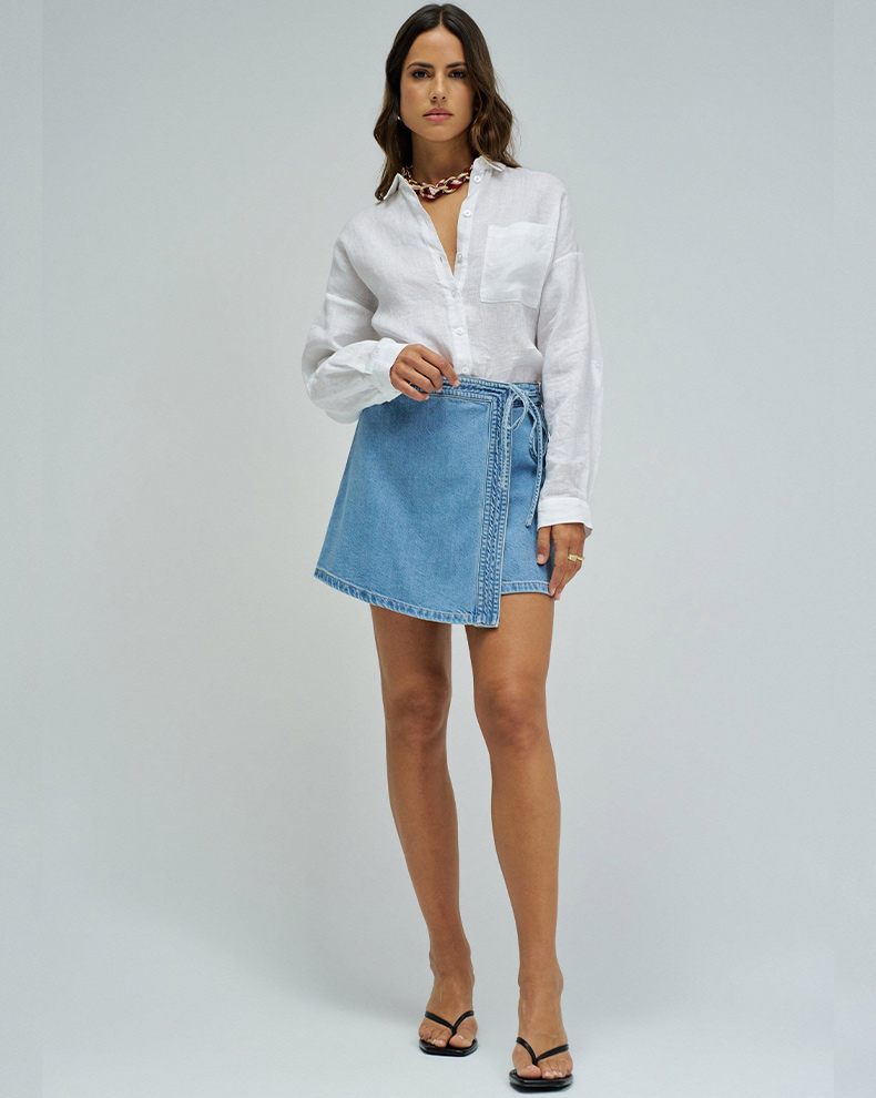 Light Denim Skort - Salsa Jeans